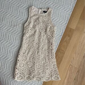 Aqua Cream Lace Women's Sweater